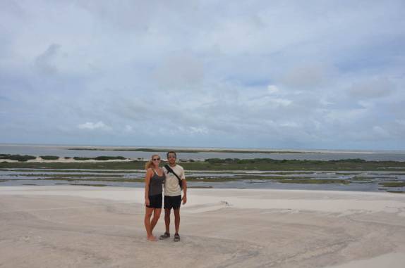 Bela paisagem vista do alto da duna em Atins, nos Lençóis Maranhenses - MA